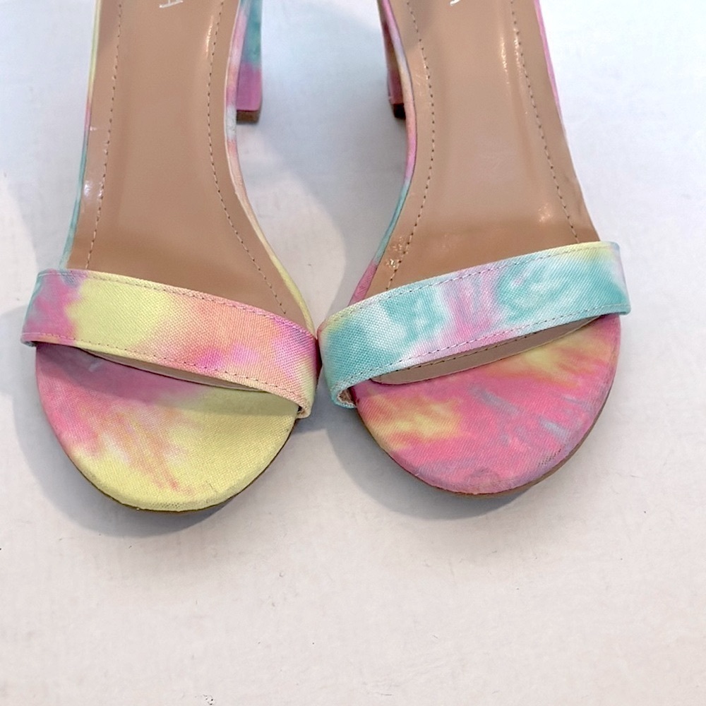 Top Moda Hannah tye dye block Heeled Sandals size 8 - Picture 2 of 12